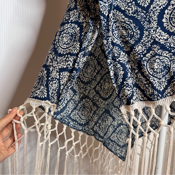 Anthropologie Do Everything in Love Boho Print Fringed Kimono. One size - Picture 3 of 6